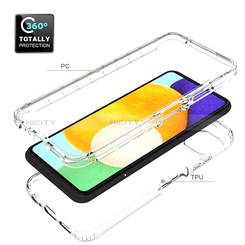 Silikon Hülle Handyhülle Ultra Dünn Flexible Schutzhülle Tasche Transparent Vorder und Rückseite 360 Grad Ganzkörper Farbverlauf für Samsung Galaxy A22s 5G groß