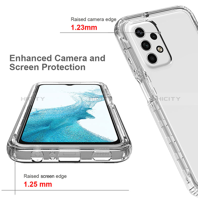 Silikon Hülle Handyhülle Ultra Dünn Flexible Schutzhülle Tasche Transparent Vorder und Rückseite 360 Grad Ganzkörper Farbverlauf für Samsung Galaxy A23 5G