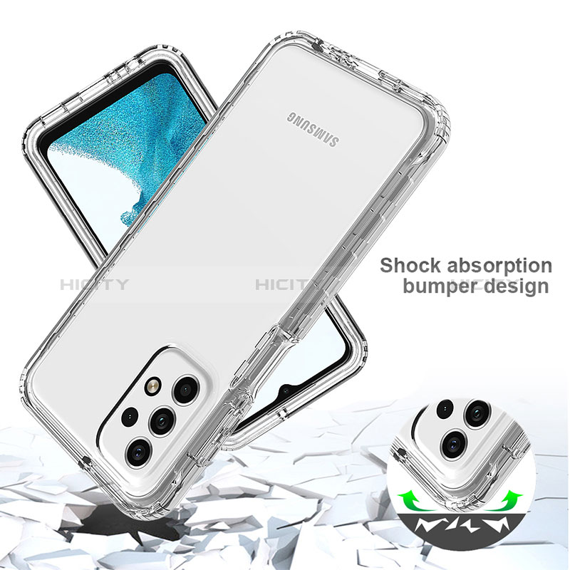 Silikon Hülle Handyhülle Ultra Dünn Flexible Schutzhülle Tasche Transparent Vorder und Rückseite 360 Grad Ganzkörper Farbverlauf für Samsung Galaxy A23 5G