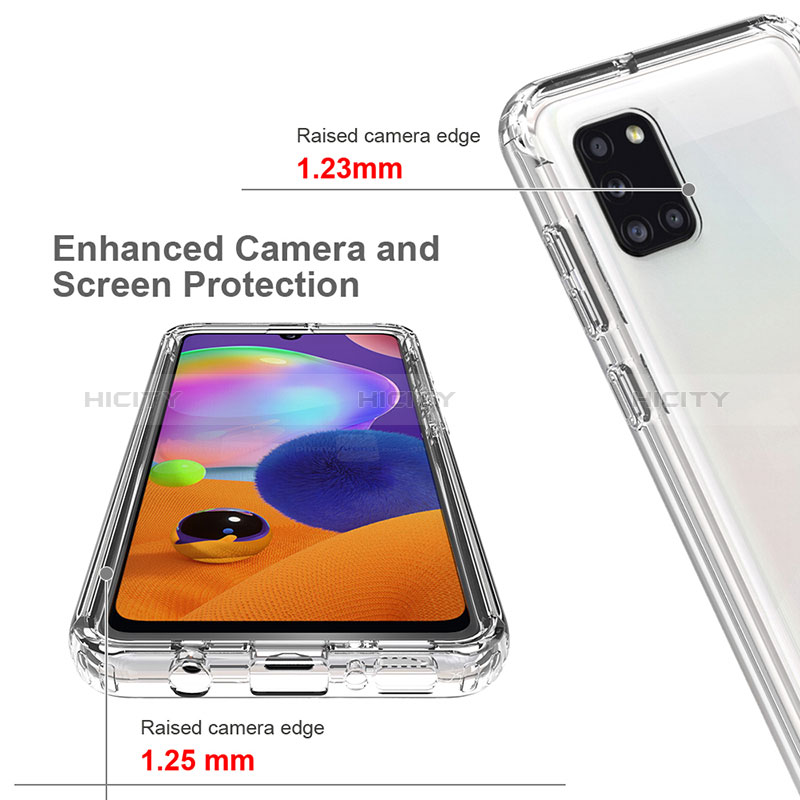 Silikon Hülle Handyhülle Ultra Dünn Flexible Schutzhülle Tasche Transparent Vorder und Rückseite 360 Grad Ganzkörper Farbverlauf für Samsung Galaxy A31 groß