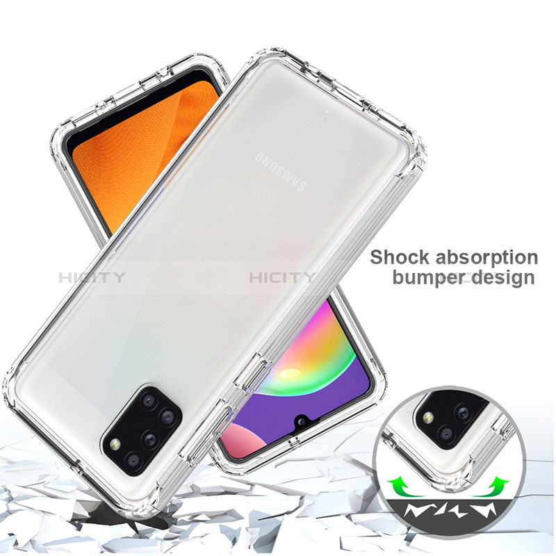 Silikon Hülle Handyhülle Ultra Dünn Flexible Schutzhülle Tasche Transparent Vorder und Rückseite 360 Grad Ganzkörper Farbverlauf für Samsung Galaxy A31 groß