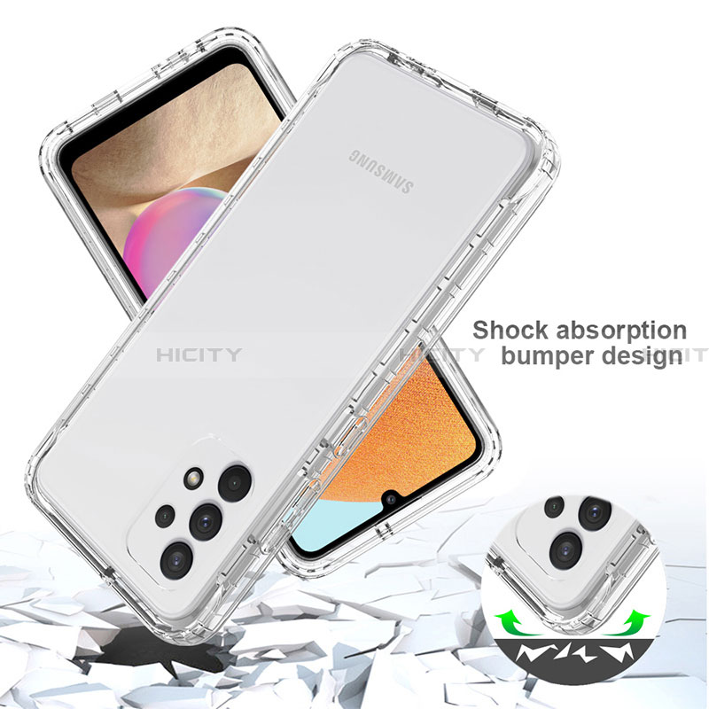 Silikon Hülle Handyhülle Ultra Dünn Flexible Schutzhülle Tasche Transparent Vorder und Rückseite 360 Grad Ganzkörper Farbverlauf für Samsung Galaxy A32 4G groß