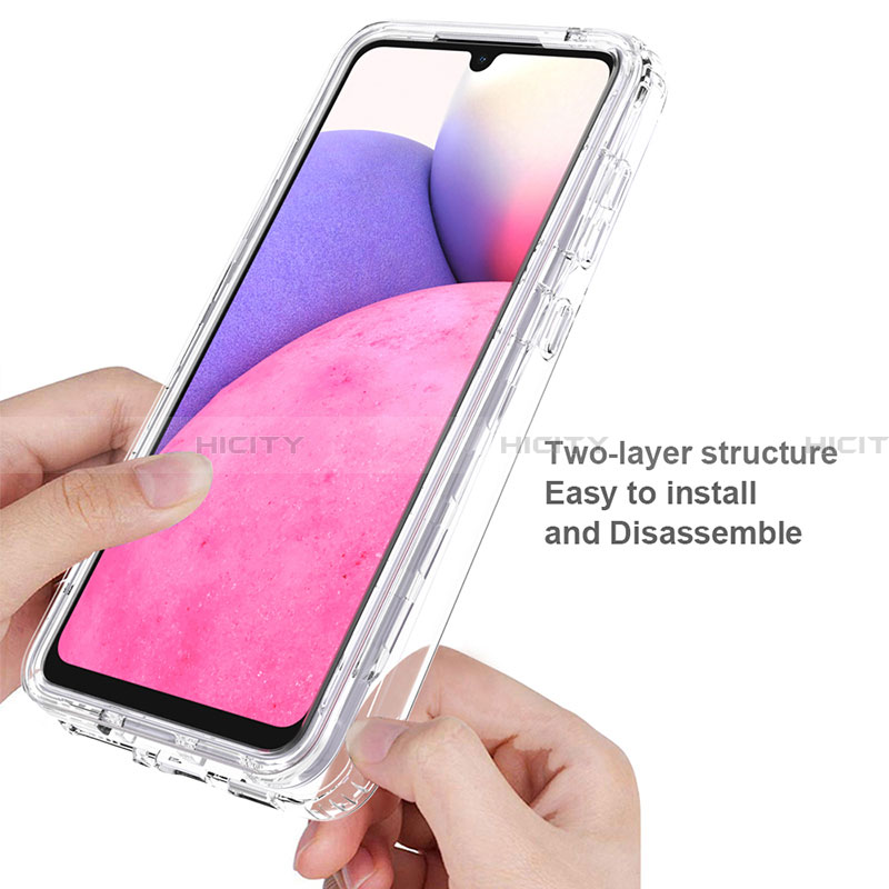 Silikon Hülle Handyhülle Ultra Dünn Flexible Schutzhülle Tasche Transparent Vorder und Rückseite 360 Grad Ganzkörper Farbverlauf für Samsung Galaxy A33 5G groß