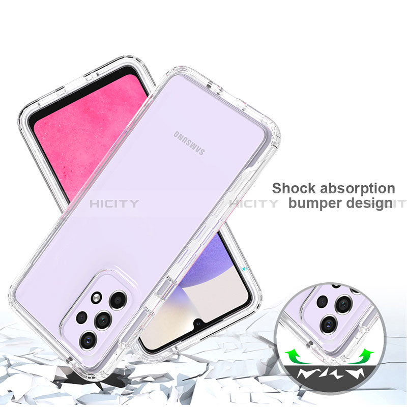 Silikon Hülle Handyhülle Ultra Dünn Flexible Schutzhülle Tasche Transparent Vorder und Rückseite 360 Grad Ganzkörper Farbverlauf für Samsung Galaxy A33 5G groß