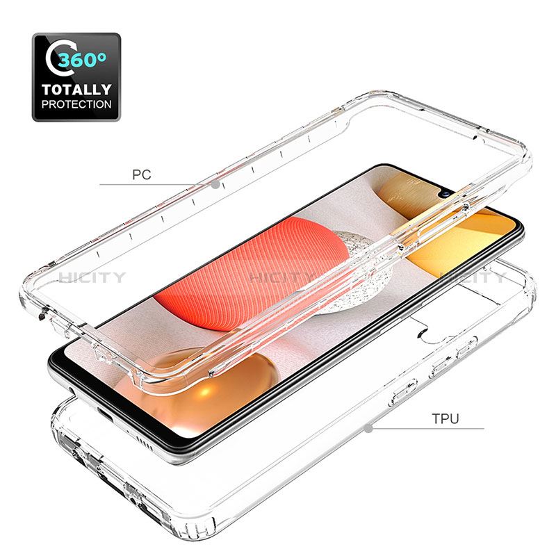 Silikon Hülle Handyhülle Ultra Dünn Flexible Schutzhülle Tasche Transparent Vorder und Rückseite 360 Grad Ganzkörper Farbverlauf für Samsung Galaxy A42 5G groß