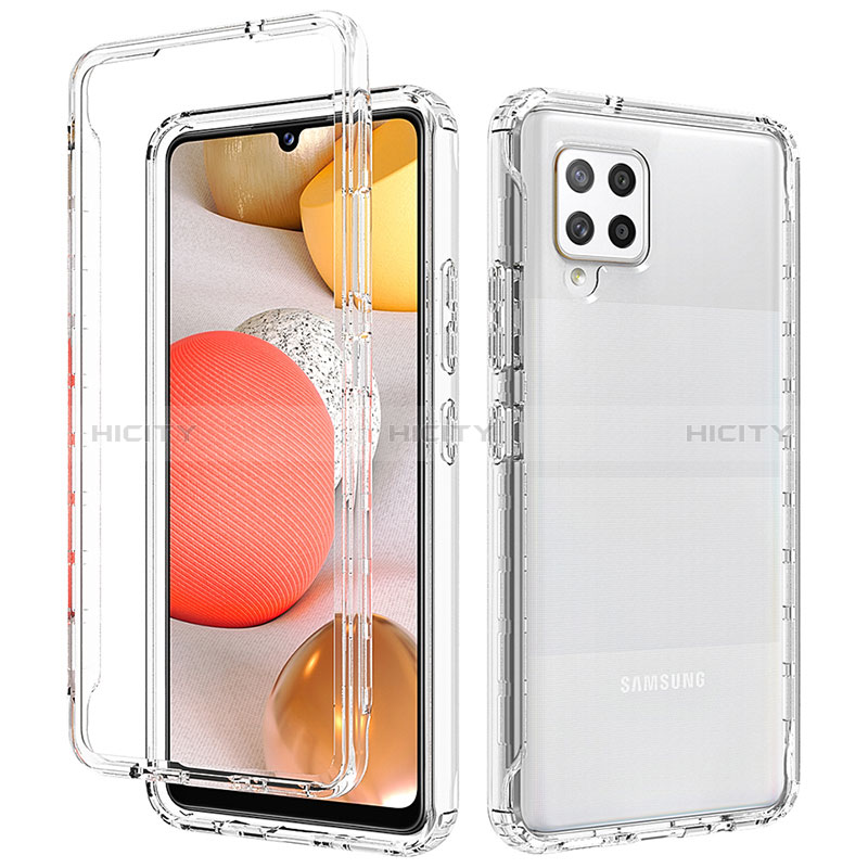 Silikon Hülle Handyhülle Ultra Dünn Flexible Schutzhülle Tasche Transparent Vorder und Rückseite 360 Grad Ganzkörper Farbverlauf für Samsung Galaxy A42 5G groß