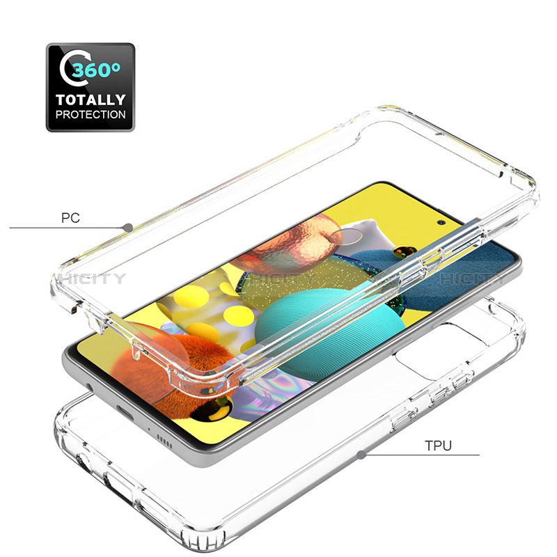 Silikon Hülle Handyhülle Ultra Dünn Flexible Schutzhülle Tasche Transparent Vorder und Rückseite 360 Grad Ganzkörper Farbverlauf für Samsung Galaxy A51 5G groß