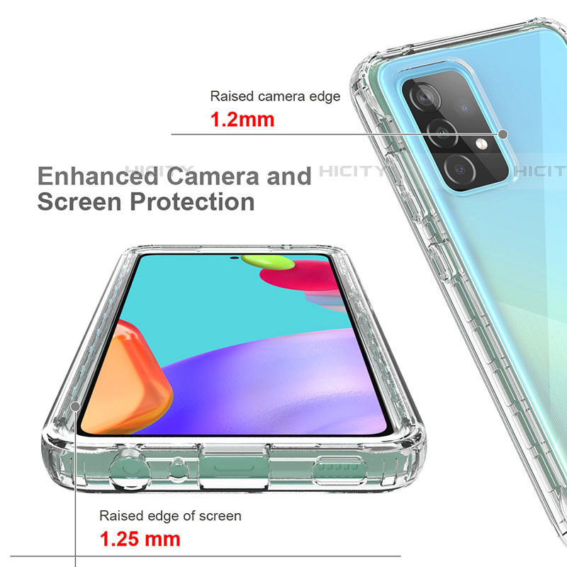 Silikon Hülle Handyhülle Ultra Dünn Flexible Schutzhülle Tasche Transparent Vorder und Rückseite 360 Grad Ganzkörper Farbverlauf für Samsung Galaxy A52 4G