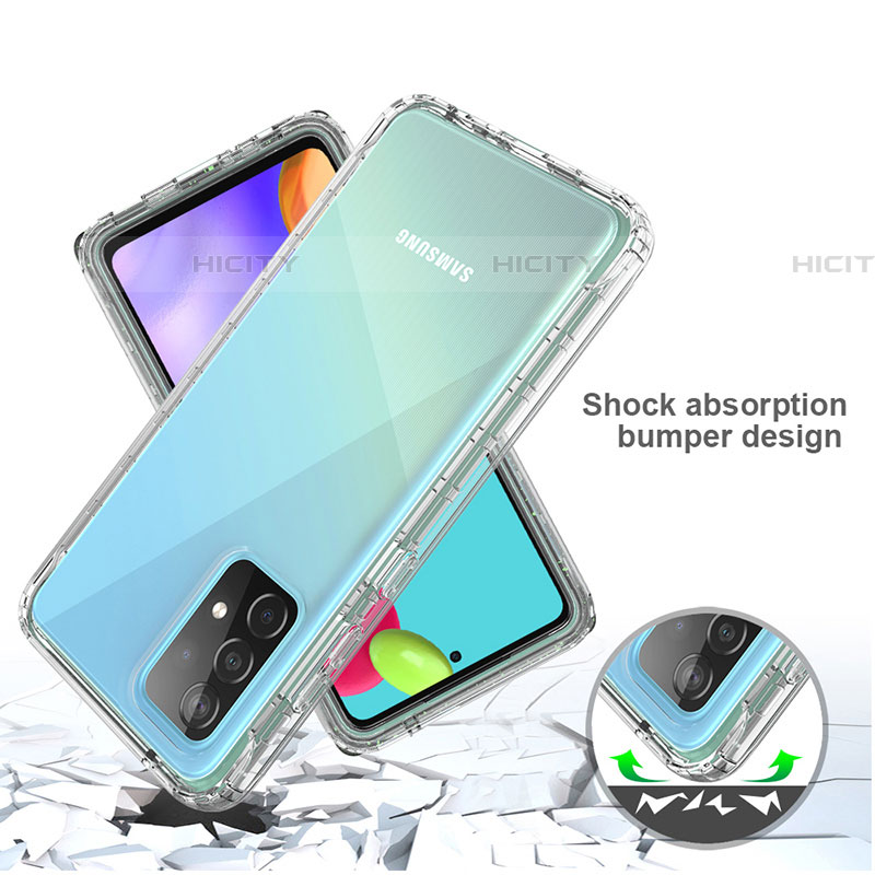 Silikon Hülle Handyhülle Ultra Dünn Flexible Schutzhülle Tasche Transparent Vorder und Rückseite 360 Grad Ganzkörper Farbverlauf für Samsung Galaxy A52 5G