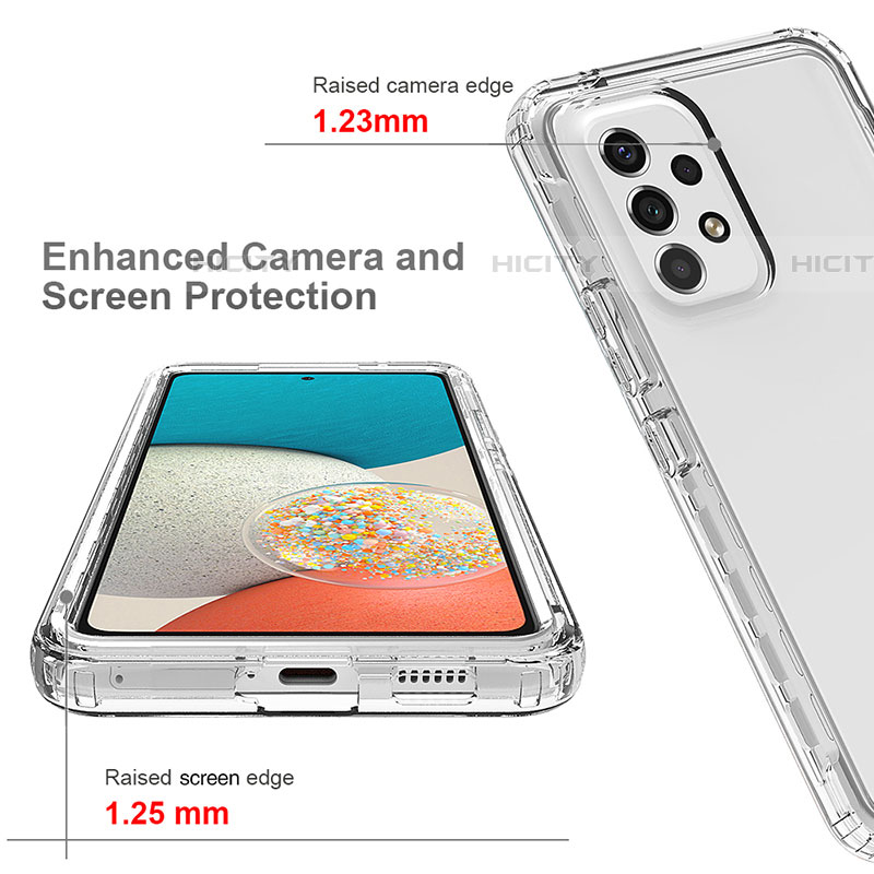 Silikon Hülle Handyhülle Ultra Dünn Flexible Schutzhülle Tasche Transparent Vorder und Rückseite 360 Grad Ganzkörper Farbverlauf für Samsung Galaxy A53 5G groß