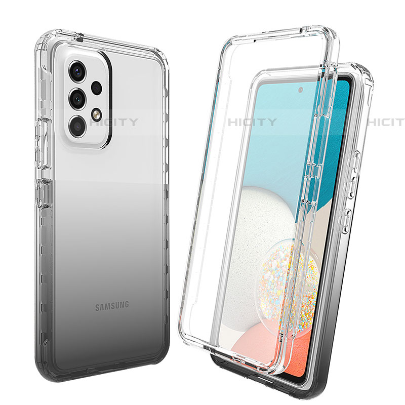 Silikon Hülle Handyhülle Ultra Dünn Flexible Schutzhülle Tasche Transparent Vorder und Rückseite 360 Grad Ganzkörper Farbverlauf für Samsung Galaxy A53 5G