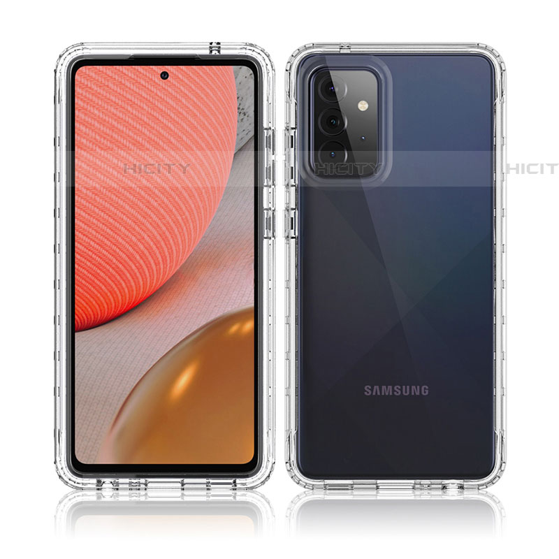 Silikon Hülle Handyhülle Ultra Dünn Flexible Schutzhülle Tasche Transparent Vorder und Rückseite 360 Grad Ganzkörper Farbverlauf für Samsung Galaxy A72 4G