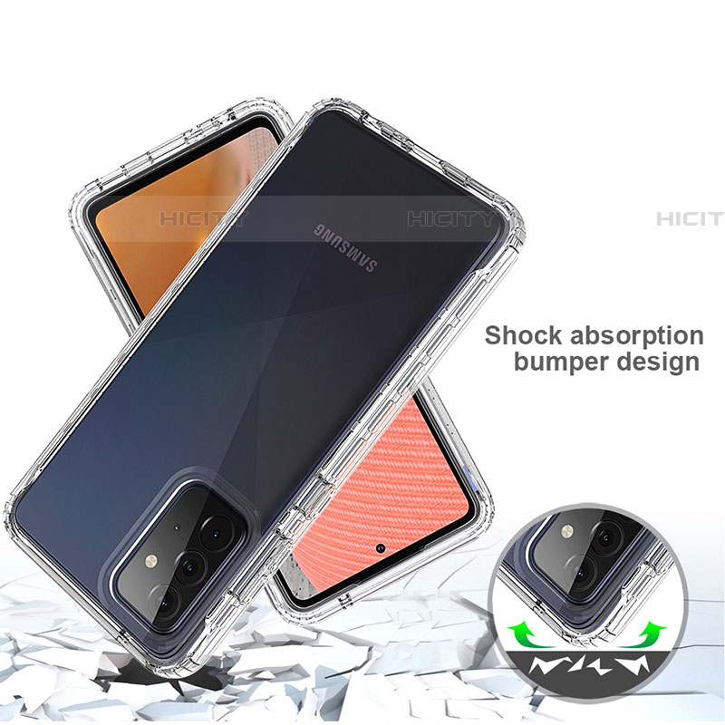 Silikon Hülle Handyhülle Ultra Dünn Flexible Schutzhülle Tasche Transparent Vorder und Rückseite 360 Grad Ganzkörper Farbverlauf für Samsung Galaxy A72 4G