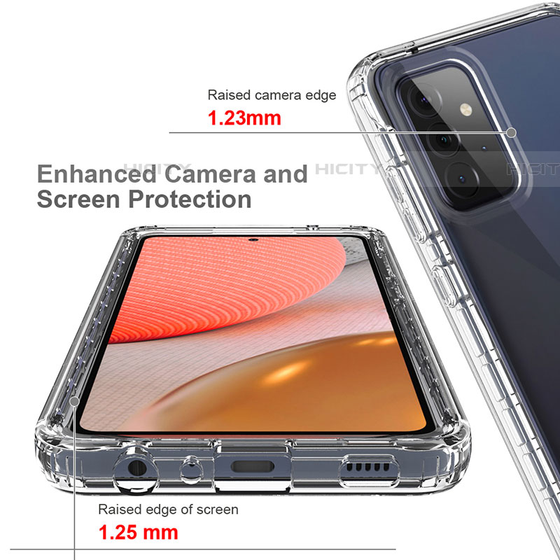 Silikon Hülle Handyhülle Ultra Dünn Flexible Schutzhülle Tasche Transparent Vorder und Rückseite 360 Grad Ganzkörper Farbverlauf für Samsung Galaxy A72 5G groß