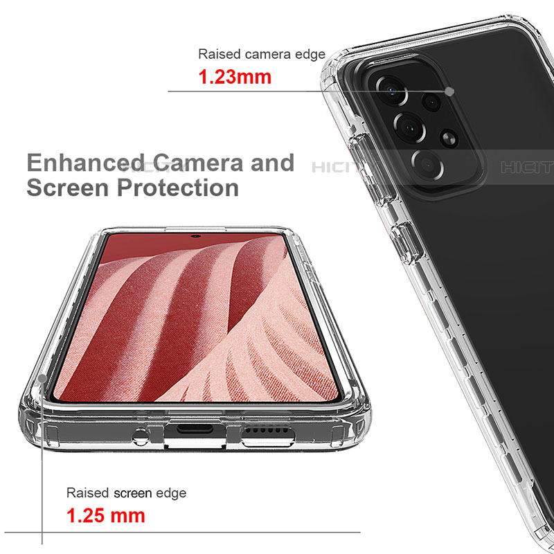 Silikon Hülle Handyhülle Ultra Dünn Flexible Schutzhülle Tasche Transparent Vorder und Rückseite 360 Grad Ganzkörper Farbverlauf für Samsung Galaxy A73 5G