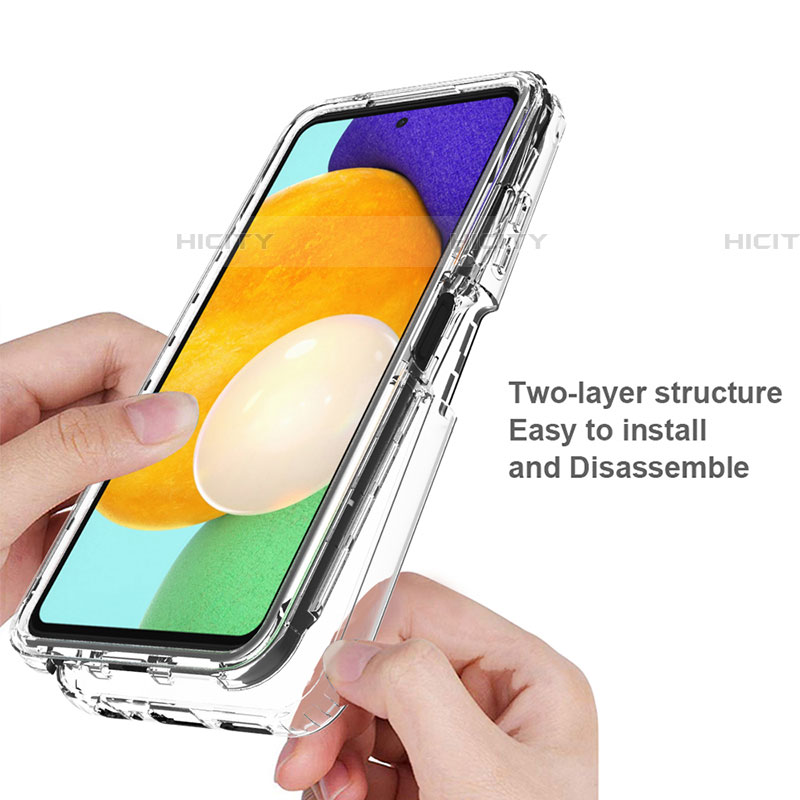 Silikon Hülle Handyhülle Ultra Dünn Flexible Schutzhülle Tasche Transparent Vorder und Rückseite 360 Grad Ganzkörper Farbverlauf für Samsung Galaxy F42 5G