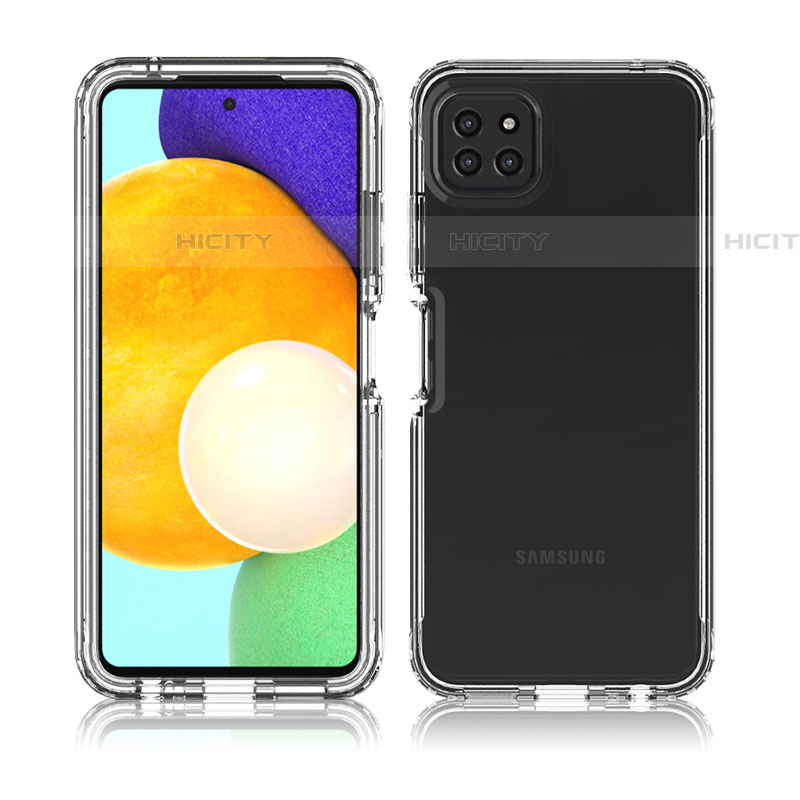 Silikon Hülle Handyhülle Ultra Dünn Flexible Schutzhülle Tasche Transparent Vorder und Rückseite 360 Grad Ganzkörper Farbverlauf für Samsung Galaxy F42 5G groß