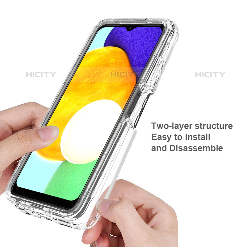 Silikon Hülle Handyhülle Ultra Dünn Flexible Schutzhülle Tasche Transparent Vorder und Rückseite 360 Grad Ganzkörper Farbverlauf für Samsung Galaxy M02s