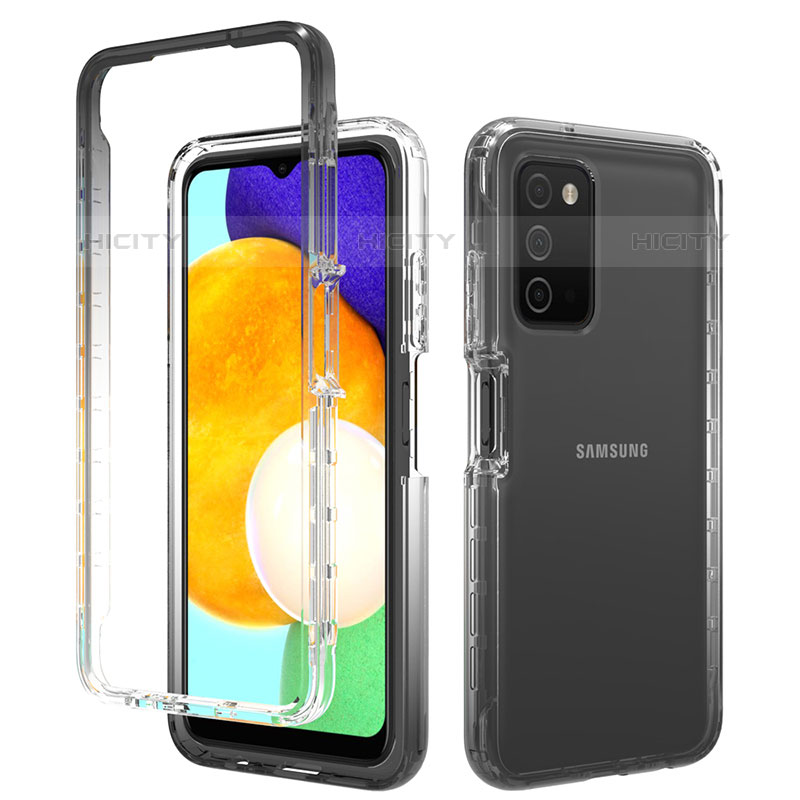 Silikon Hülle Handyhülle Ultra Dünn Flexible Schutzhülle Tasche Transparent Vorder und Rückseite 360 Grad Ganzkörper Farbverlauf für Samsung Galaxy M02s