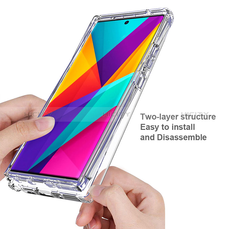 Silikon Hülle Handyhülle Ultra Dünn Flexible Schutzhülle Tasche Transparent Vorder und Rückseite 360 Grad Ganzkörper Farbverlauf für Samsung Galaxy Note 20 Ultra 5G groß