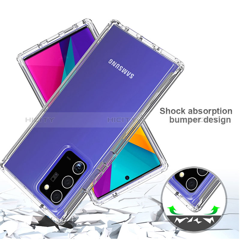 Silikon Hülle Handyhülle Ultra Dünn Flexible Schutzhülle Tasche Transparent Vorder und Rückseite 360 Grad Ganzkörper Farbverlauf für Samsung Galaxy Note 20 Ultra 5G groß