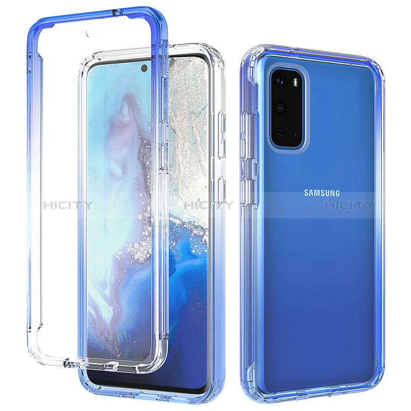 Silikon Hülle Handyhülle Ultra Dünn Flexible Schutzhülle Tasche Transparent Vorder und Rückseite 360 Grad Ganzkörper Farbverlauf für Samsung Galaxy S20 5G