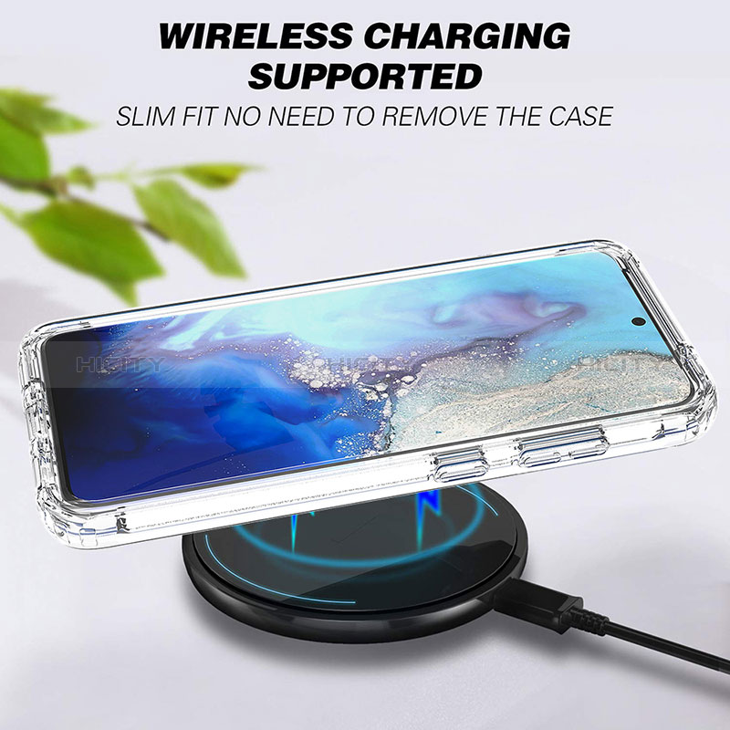 Silikon Hülle Handyhülle Ultra Dünn Flexible Schutzhülle Tasche Transparent Vorder und Rückseite 360 Grad Ganzkörper Farbverlauf für Samsung Galaxy S20 groß