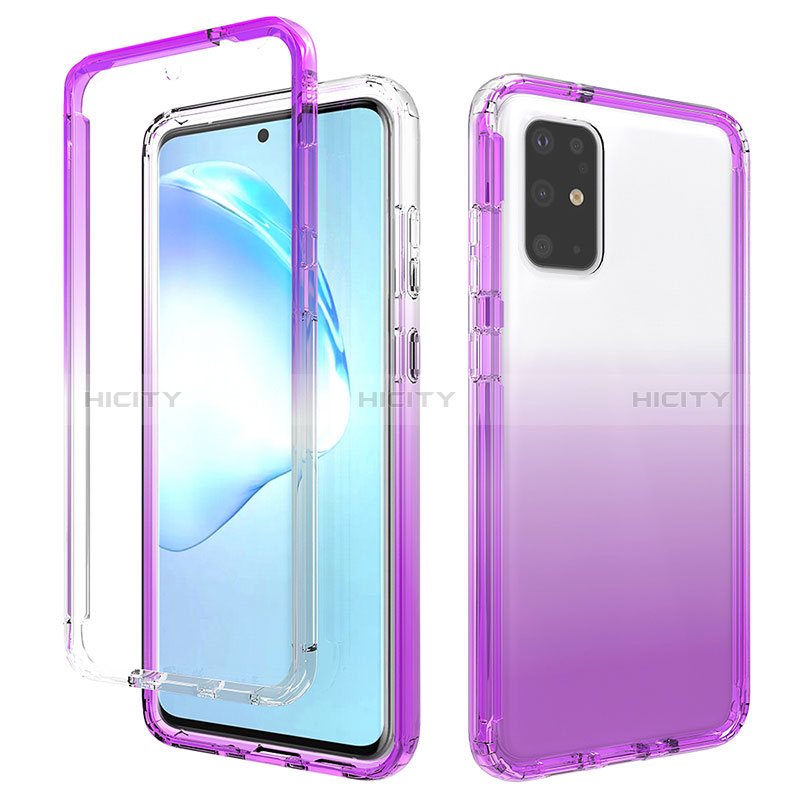 Silikon Hülle Handyhülle Ultra Dünn Flexible Schutzhülle Tasche Transparent Vorder und Rückseite 360 Grad Ganzkörper Farbverlauf für Samsung Galaxy S20 Plus 5G