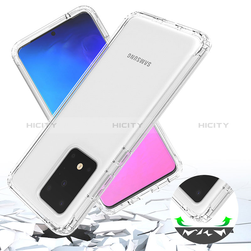 Silikon Hülle Handyhülle Ultra Dünn Flexible Schutzhülle Tasche Transparent Vorder und Rückseite 360 Grad Ganzkörper Farbverlauf für Samsung Galaxy S20 Ultra 5G