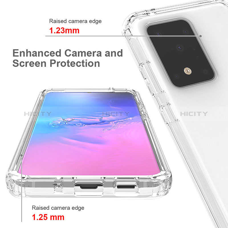 Silikon Hülle Handyhülle Ultra Dünn Flexible Schutzhülle Tasche Transparent Vorder und Rückseite 360 Grad Ganzkörper Farbverlauf für Samsung Galaxy S20 Ultra 5G