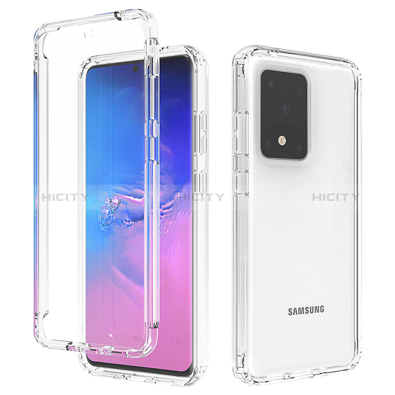 Silikon Hülle Handyhülle Ultra Dünn Flexible Schutzhülle Tasche Transparent Vorder und Rückseite 360 Grad Ganzkörper Farbverlauf für Samsung Galaxy S20 Ultra 5G