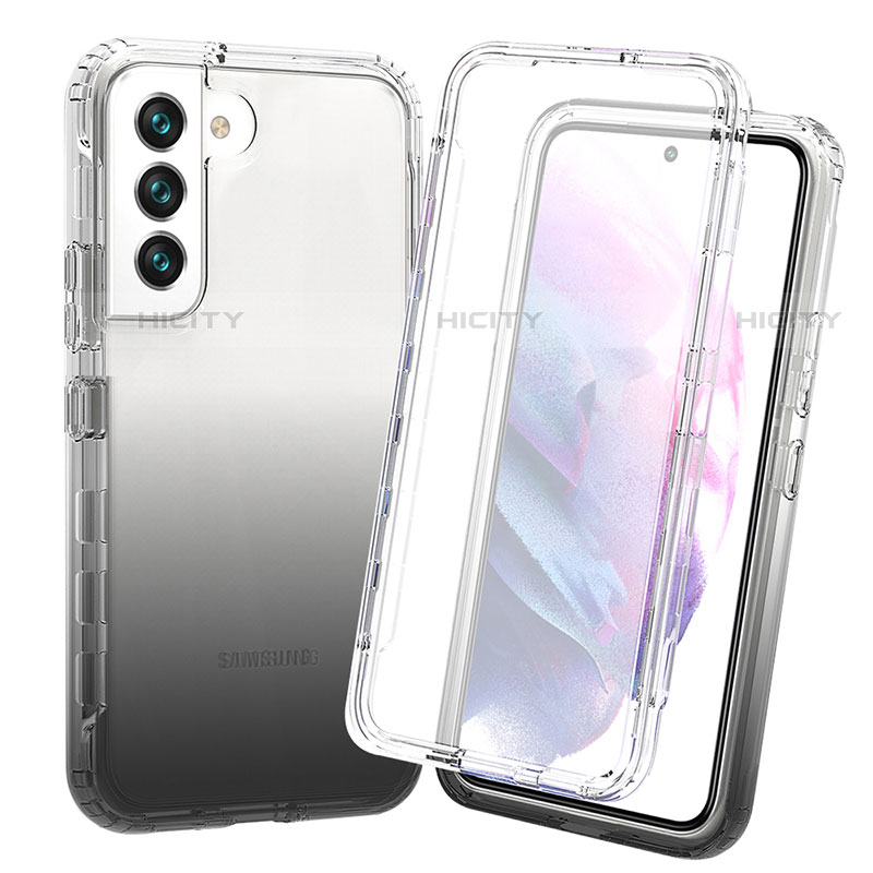 Silikon Hülle Handyhülle Ultra Dünn Flexible Schutzhülle Tasche Transparent Vorder und Rückseite 360 Grad Ganzkörper Farbverlauf für Samsung Galaxy S21 5G