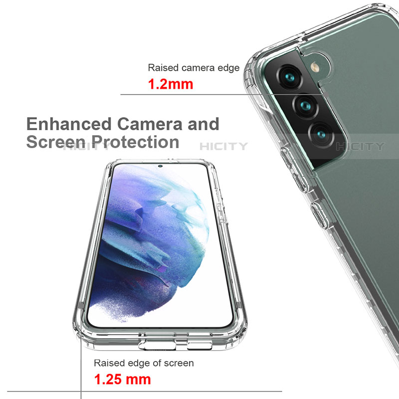 Silikon Hülle Handyhülle Ultra Dünn Flexible Schutzhülle Tasche Transparent Vorder und Rückseite 360 Grad Ganzkörper Farbverlauf für Samsung Galaxy S21 FE 5G groß