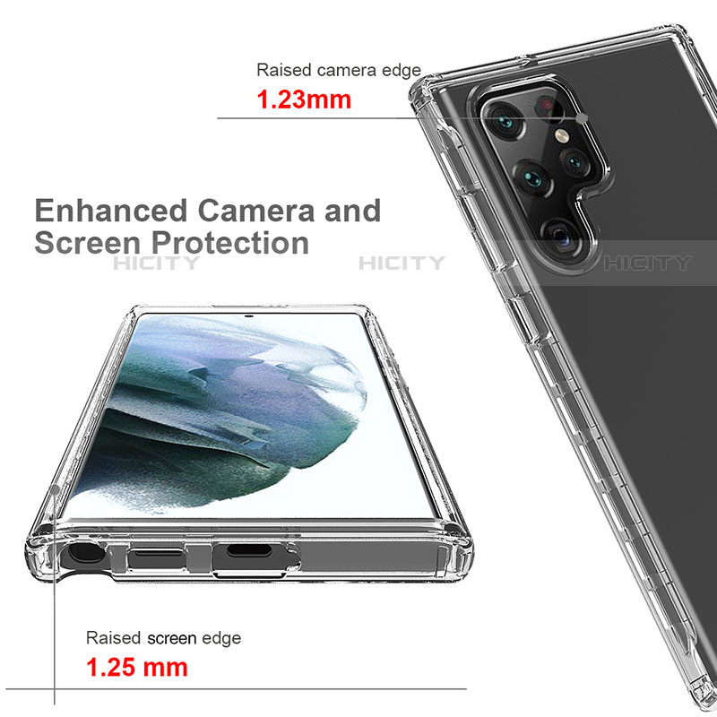 Silikon Hülle Handyhülle Ultra Dünn Flexible Schutzhülle Tasche Transparent Vorder und Rückseite 360 Grad Ganzkörper Farbverlauf für Samsung Galaxy S21 Ultra 5G