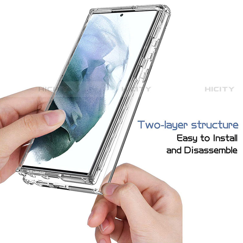 Silikon Hülle Handyhülle Ultra Dünn Flexible Schutzhülle Tasche Transparent Vorder und Rückseite 360 Grad Ganzkörper Farbverlauf für Samsung Galaxy S21 Ultra 5G