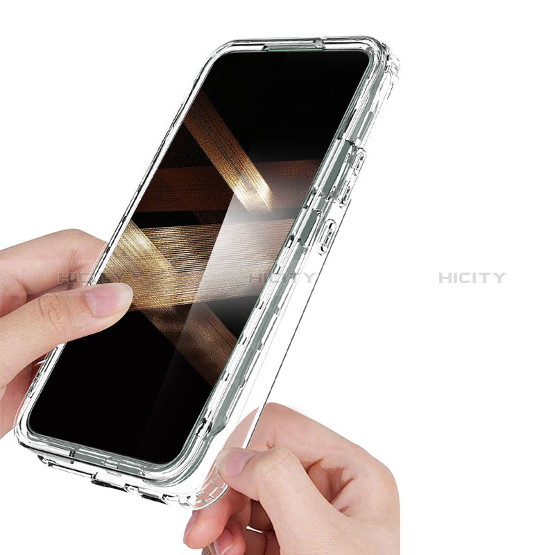 Silikon Hülle Handyhülle Ultra Dünn Flexible Schutzhülle Tasche Transparent Vorder und Rückseite 360 Grad Ganzkörper Farbverlauf für Samsung Galaxy S24 5G groß