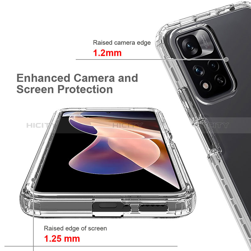 Silikon Hülle Handyhülle Ultra Dünn Flexible Schutzhülle Tasche Transparent Vorder und Rückseite 360 Grad Ganzkörper Farbverlauf für Xiaomi Mi 11i 5G (2022) groß