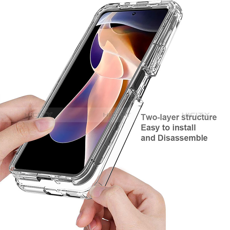 Silikon Hülle Handyhülle Ultra Dünn Flexible Schutzhülle Tasche Transparent Vorder und Rückseite 360 Grad Ganzkörper Farbverlauf für Xiaomi Mi 11i 5G (2022) groß