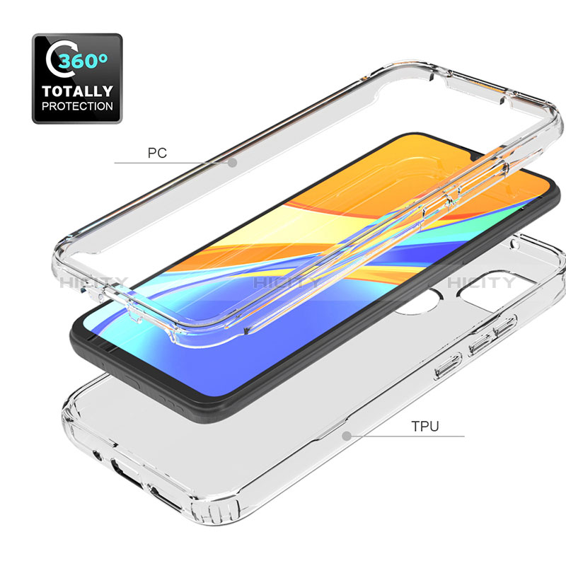 Silikon Hülle Handyhülle Ultra Dünn Flexible Schutzhülle Tasche Transparent Vorder und Rückseite 360 Grad Ganzkörper Farbverlauf für Xiaomi POCO C3