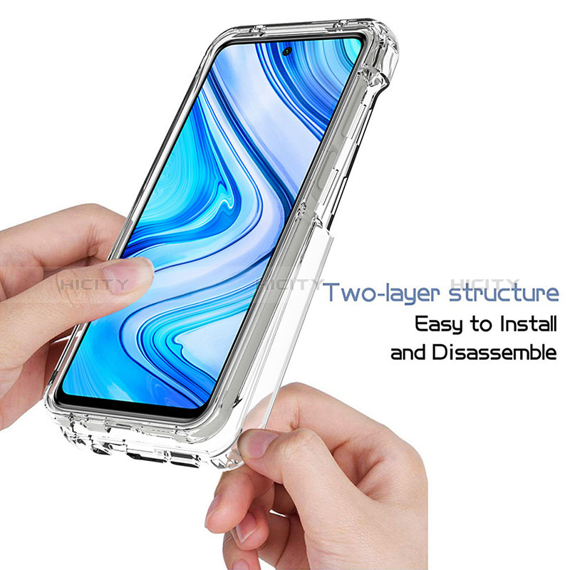 Silikon Hülle Handyhülle Ultra Dünn Flexible Schutzhülle Tasche Transparent Vorder und Rückseite 360 Grad Ganzkörper Farbverlauf für Xiaomi Poco M2 Pro