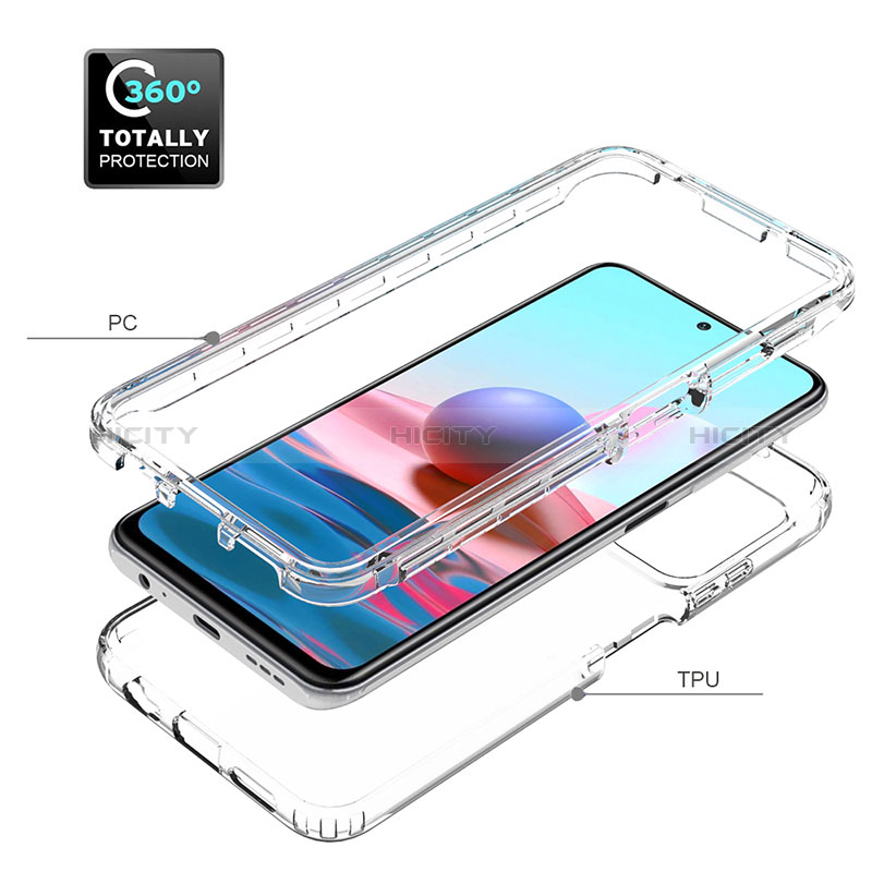 Silikon Hülle Handyhülle Ultra Dünn Flexible Schutzhülle Tasche Transparent Vorder und Rückseite 360 Grad Ganzkörper Farbverlauf für Xiaomi Poco M5S