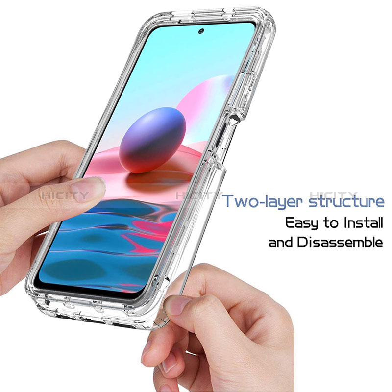 Silikon Hülle Handyhülle Ultra Dünn Flexible Schutzhülle Tasche Transparent Vorder und Rückseite 360 Grad Ganzkörper Farbverlauf für Xiaomi Poco M5S groß