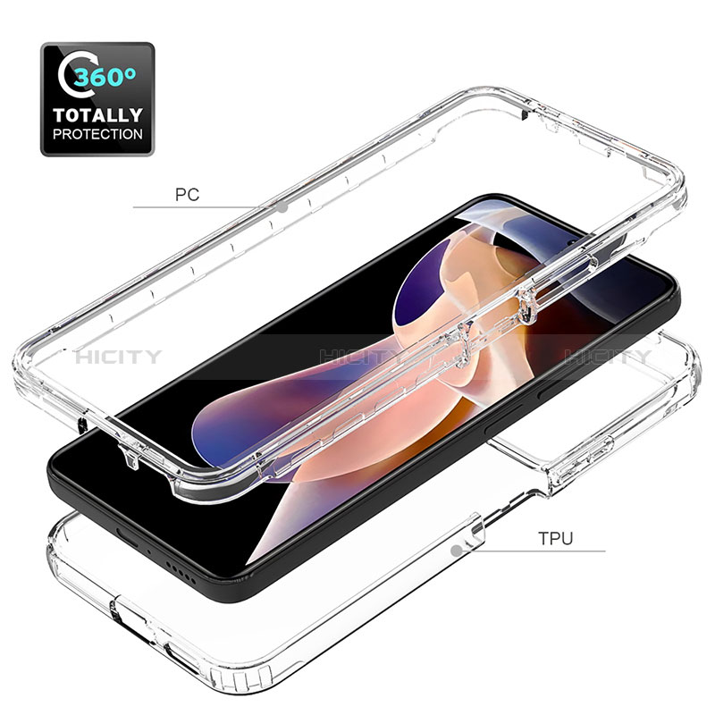 Silikon Hülle Handyhülle Ultra Dünn Flexible Schutzhülle Tasche Transparent Vorder und Rückseite 360 Grad Ganzkörper Farbverlauf für Xiaomi Poco X4 NFC