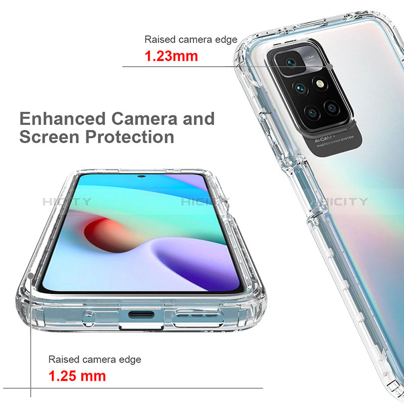 Silikon Hülle Handyhülle Ultra Dünn Flexible Schutzhülle Tasche Transparent Vorder und Rückseite 360 Grad Ganzkörper Farbverlauf für Xiaomi Redmi 10 4G groß