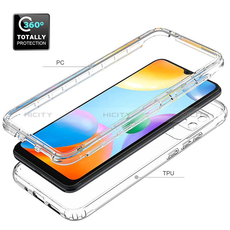 Silikon Hülle Handyhülle Ultra Dünn Flexible Schutzhülle Tasche Transparent Vorder und Rückseite 360 Grad Ganzkörper Farbverlauf für Xiaomi Redmi 10C 4G