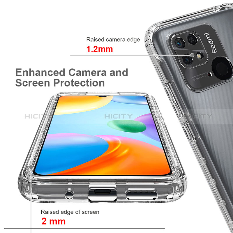 Silikon Hülle Handyhülle Ultra Dünn Flexible Schutzhülle Tasche Transparent Vorder und Rückseite 360 Grad Ganzkörper Farbverlauf für Xiaomi Redmi 10C 4G