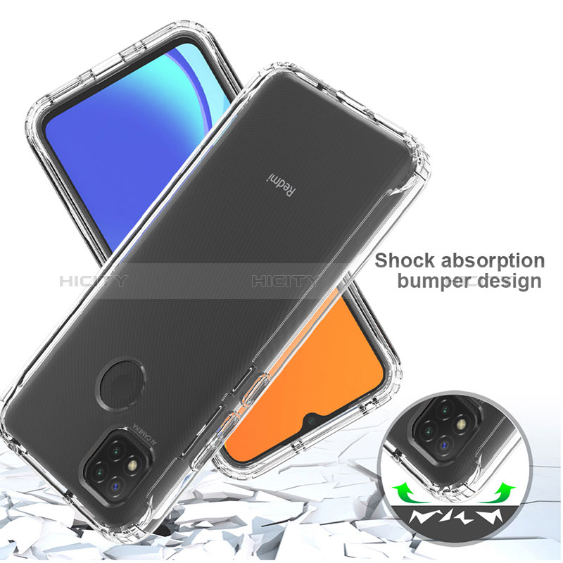 Silikon Hülle Handyhülle Ultra Dünn Flexible Schutzhülle Tasche Transparent Vorder und Rückseite 360 Grad Ganzkörper Farbverlauf für Xiaomi Redmi 9 Activ groß