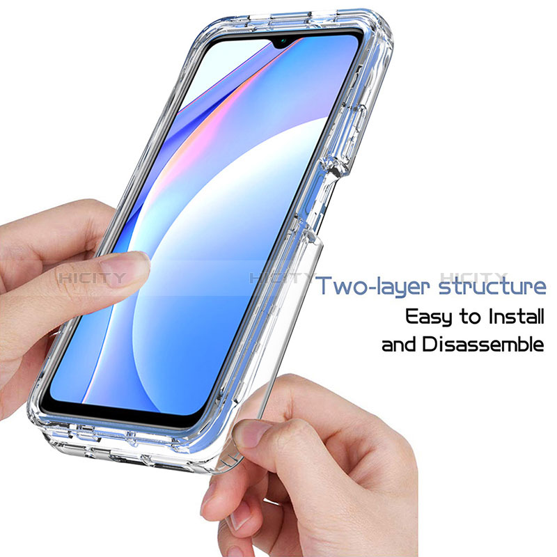 Silikon Hülle Handyhülle Ultra Dünn Flexible Schutzhülle Tasche Transparent Vorder und Rückseite 360 Grad Ganzkörper Farbverlauf für Xiaomi Redmi 9 Power