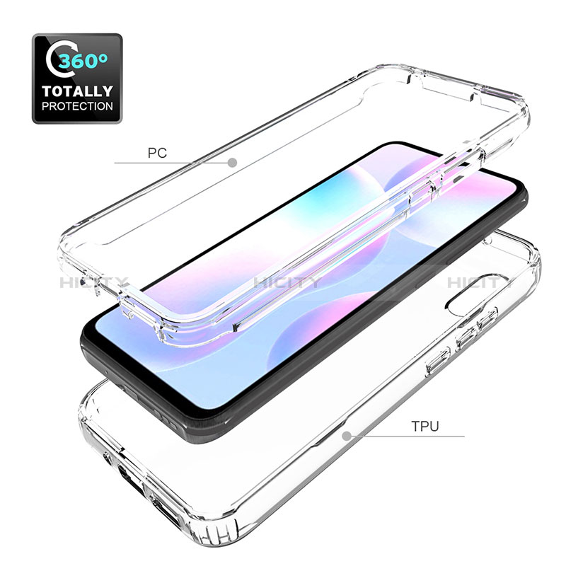 Silikon Hülle Handyhülle Ultra Dünn Flexible Schutzhülle Tasche Transparent Vorder und Rückseite 360 Grad Ganzkörper Farbverlauf für Xiaomi Redmi 9A groß