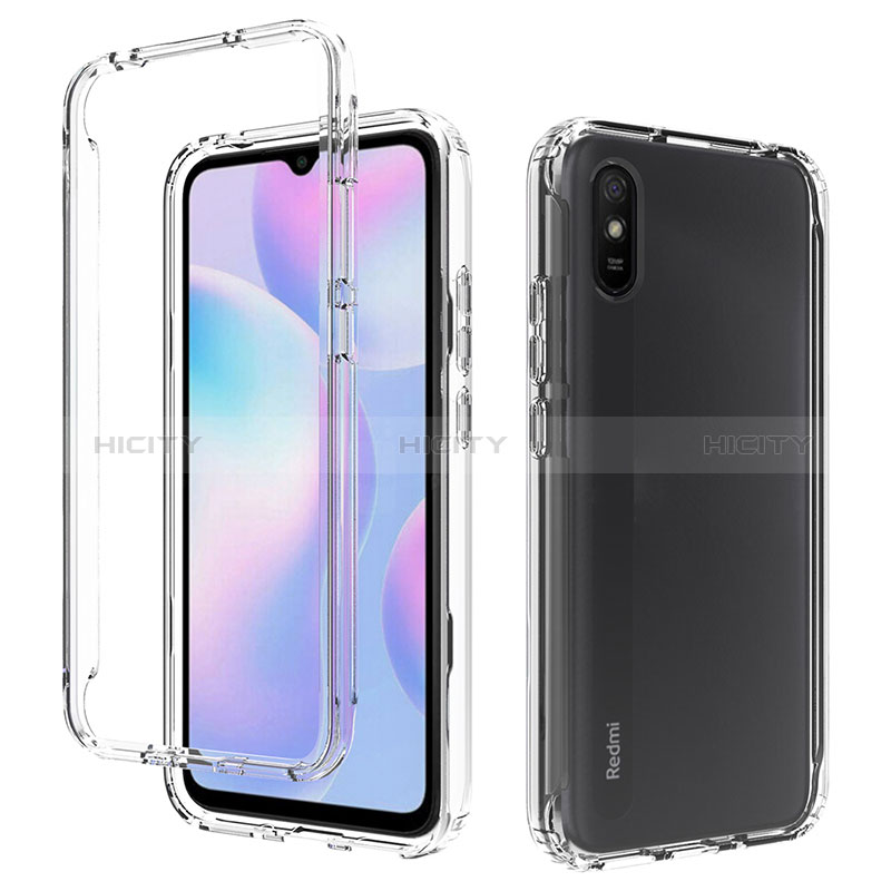 Silikon Hülle Handyhülle Ultra Dünn Flexible Schutzhülle Tasche Transparent Vorder und Rückseite 360 Grad Ganzkörper Farbverlauf für Xiaomi Redmi 9A